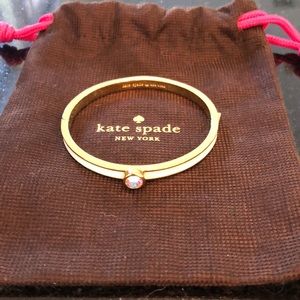 Kate Spade White Enamel Bracelet
